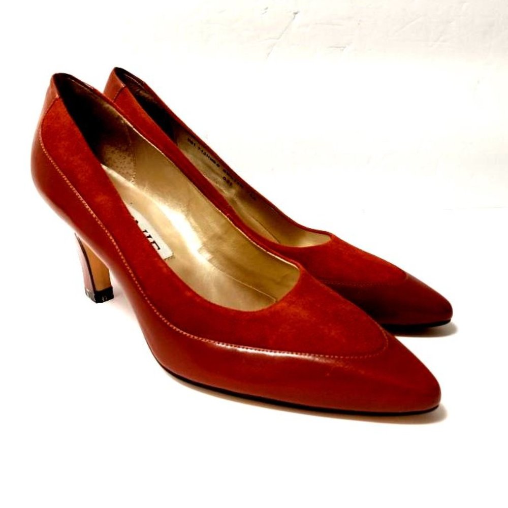 Women's Connie Heel Shoes Size 7 AA  Brown Pointed Toe